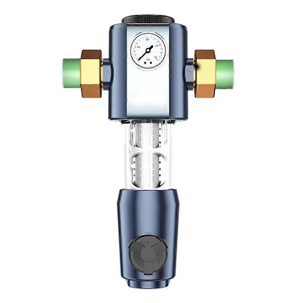 Cleaning Pre Filter with Pressure Gauge for 4-Point and 6-Point Hot Melt Systems - 360° High-Pressure Reusable Whole House Filter