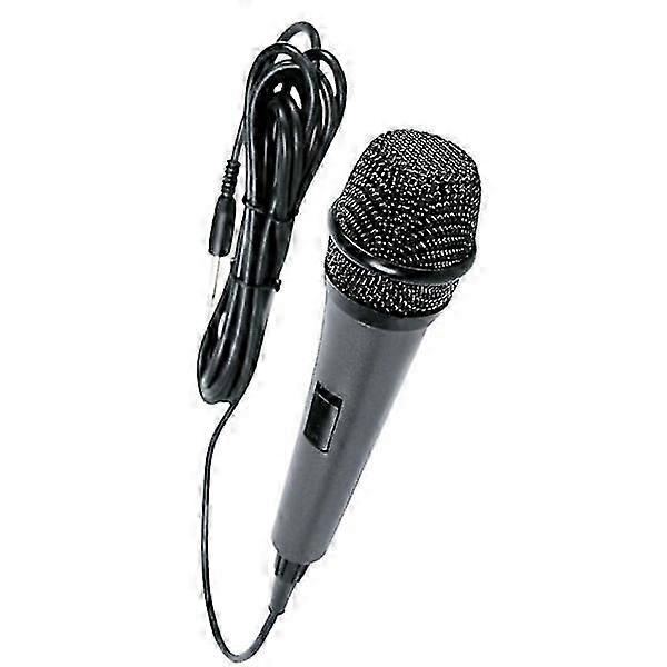 Singing Machine Wired Dynamic Karaoke Microphone Black Unidirectional One Size