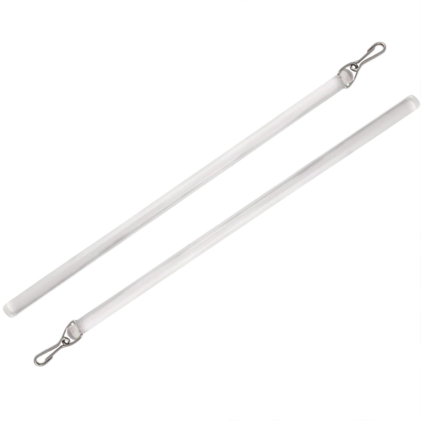 2 Pack Clear Acrylic Curtain Pull Wand 17 Inch with Secure Metal Hook for Smooth Drapery Operation