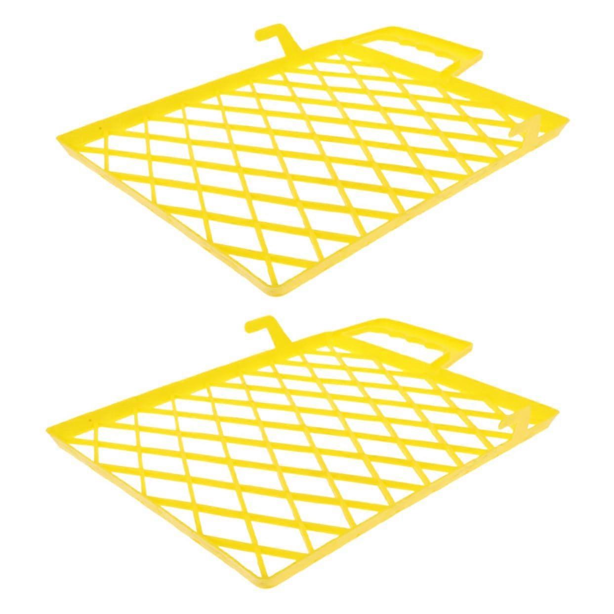 2pcs Durable Plastic Paint Tray Grid for Smooth Application Heavy Duty Paint Screen for Rollers