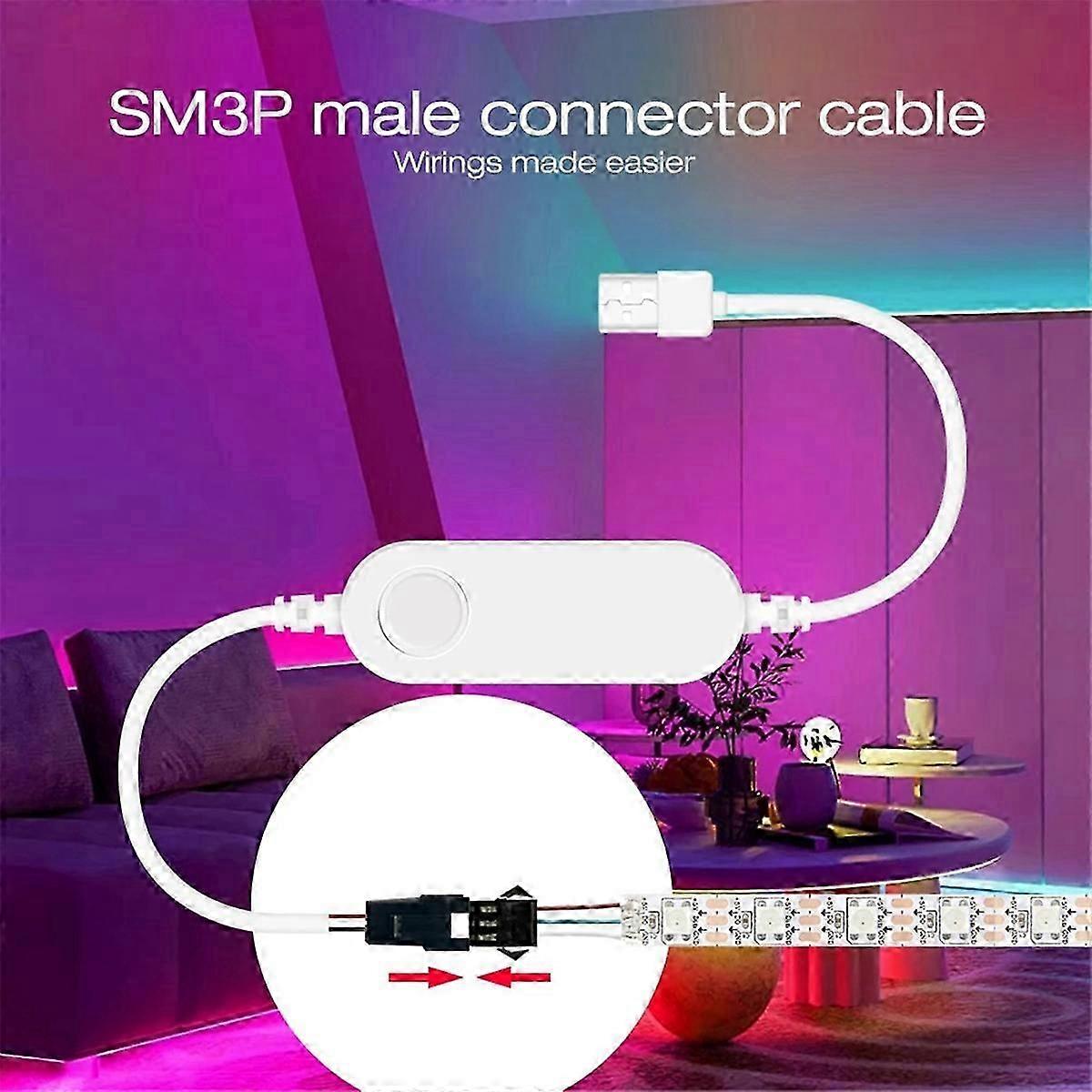 GLEDOPTO WLED ESP32 Mini LED Strip Controller RGB IC Digital with Mic Music Sound Mode DC5V USB Dyna