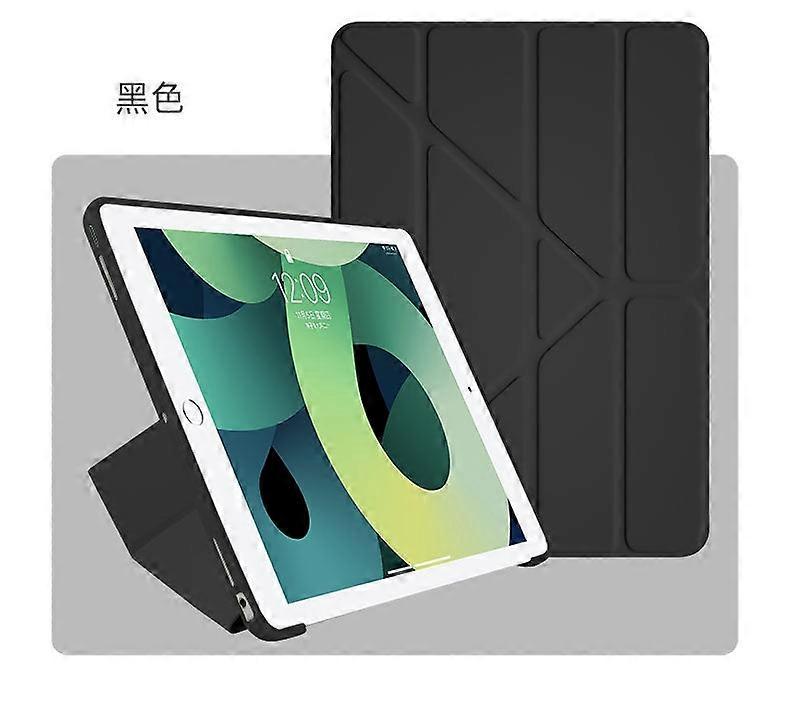 Stylish Case For Ipad Pro 2022 10 Black Multi-function Folding Solid Color