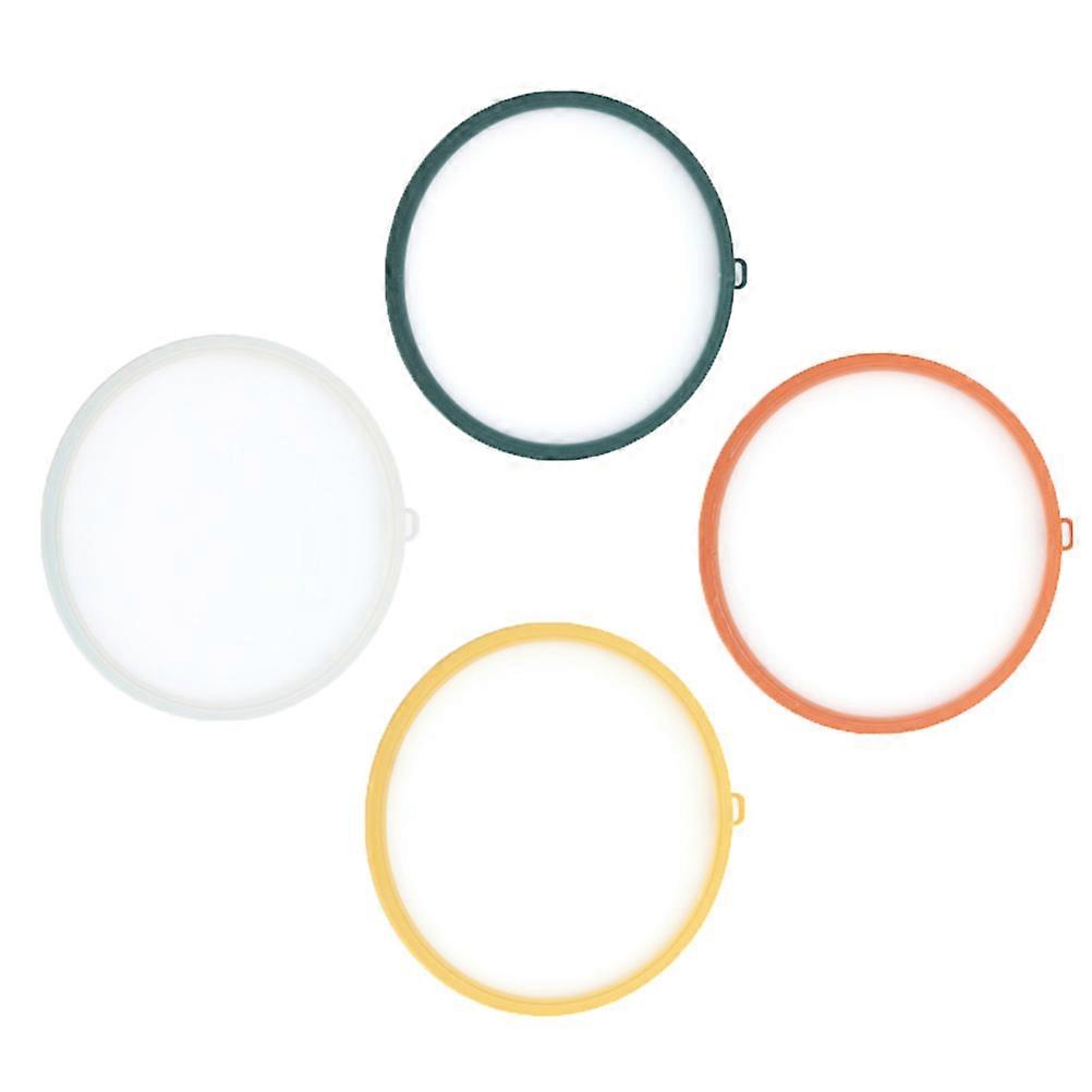 Universal Silicone Sealed Lids 4Set For Kitchen Use In Green Color With Preservation Function