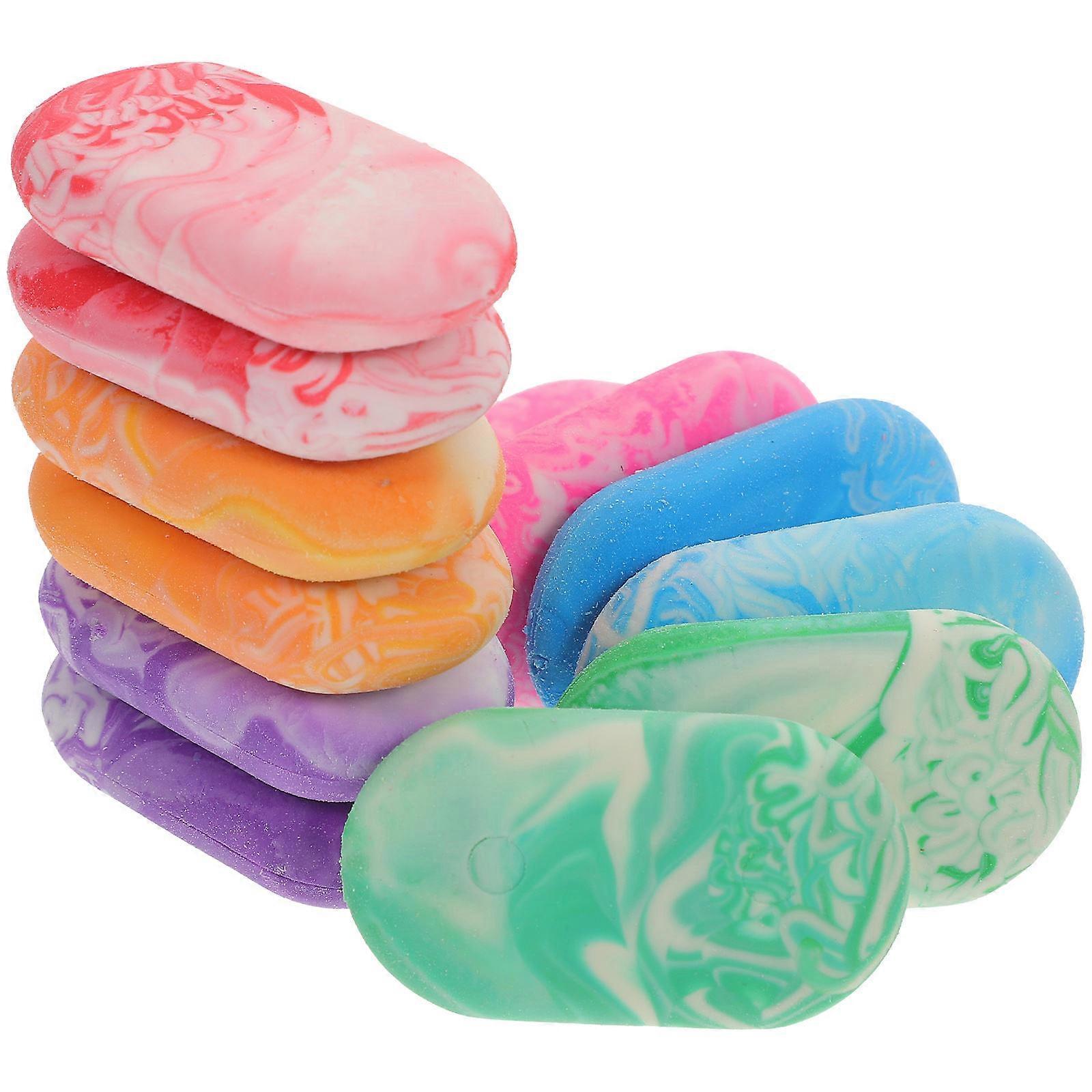 Marble Erasers Multi-Function Pencil Erasers for School 12Pcs Assorted Colors