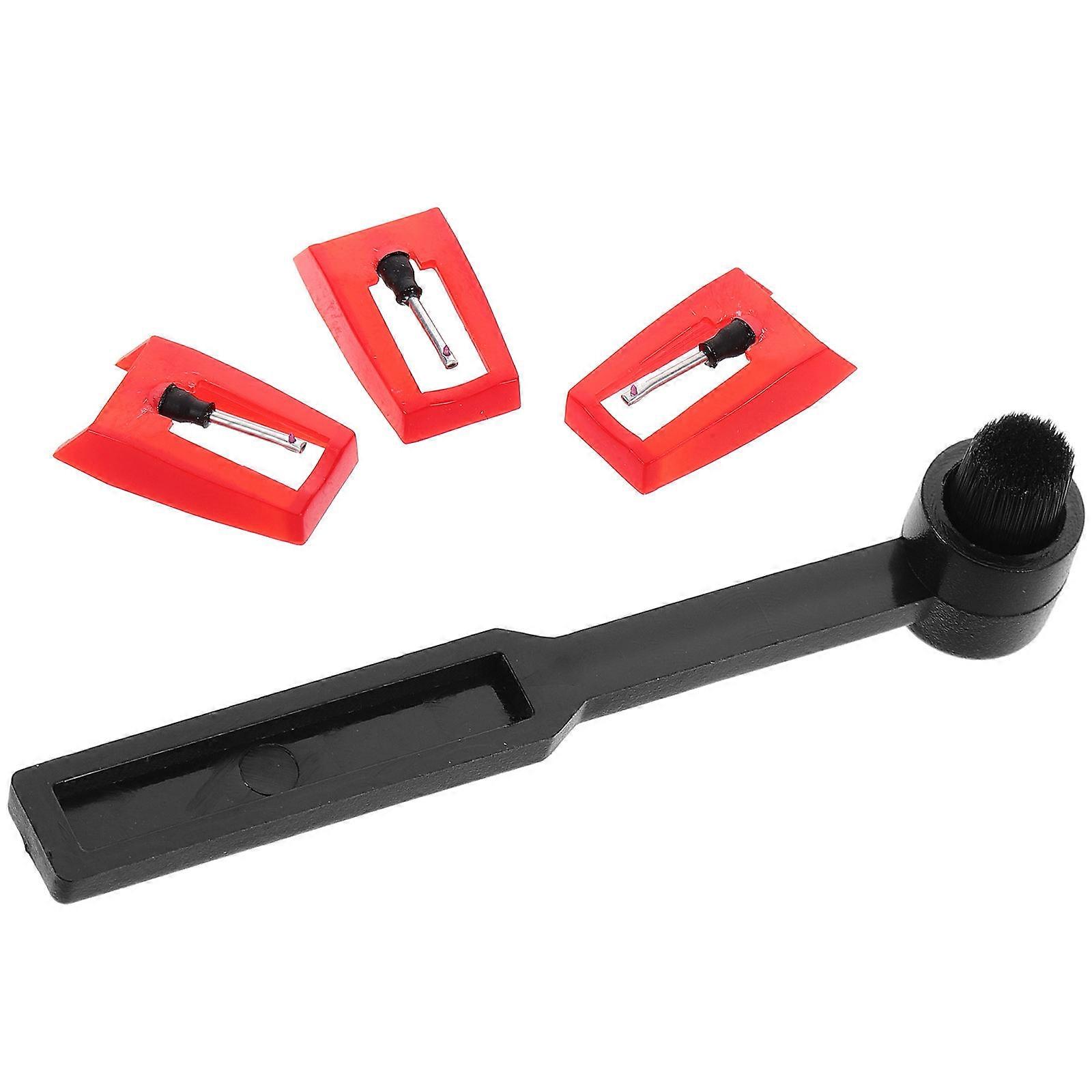 Record Player Needle Replacement Kit with Brush for Phonograph 1Set