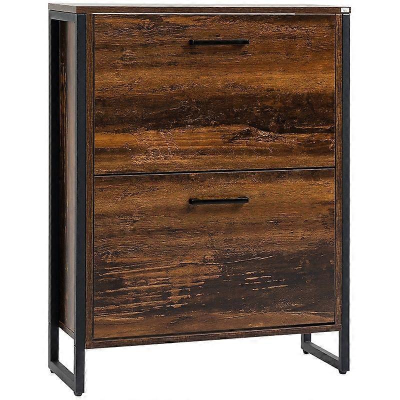 Two-Door Storage Cabinet Wood-Effect