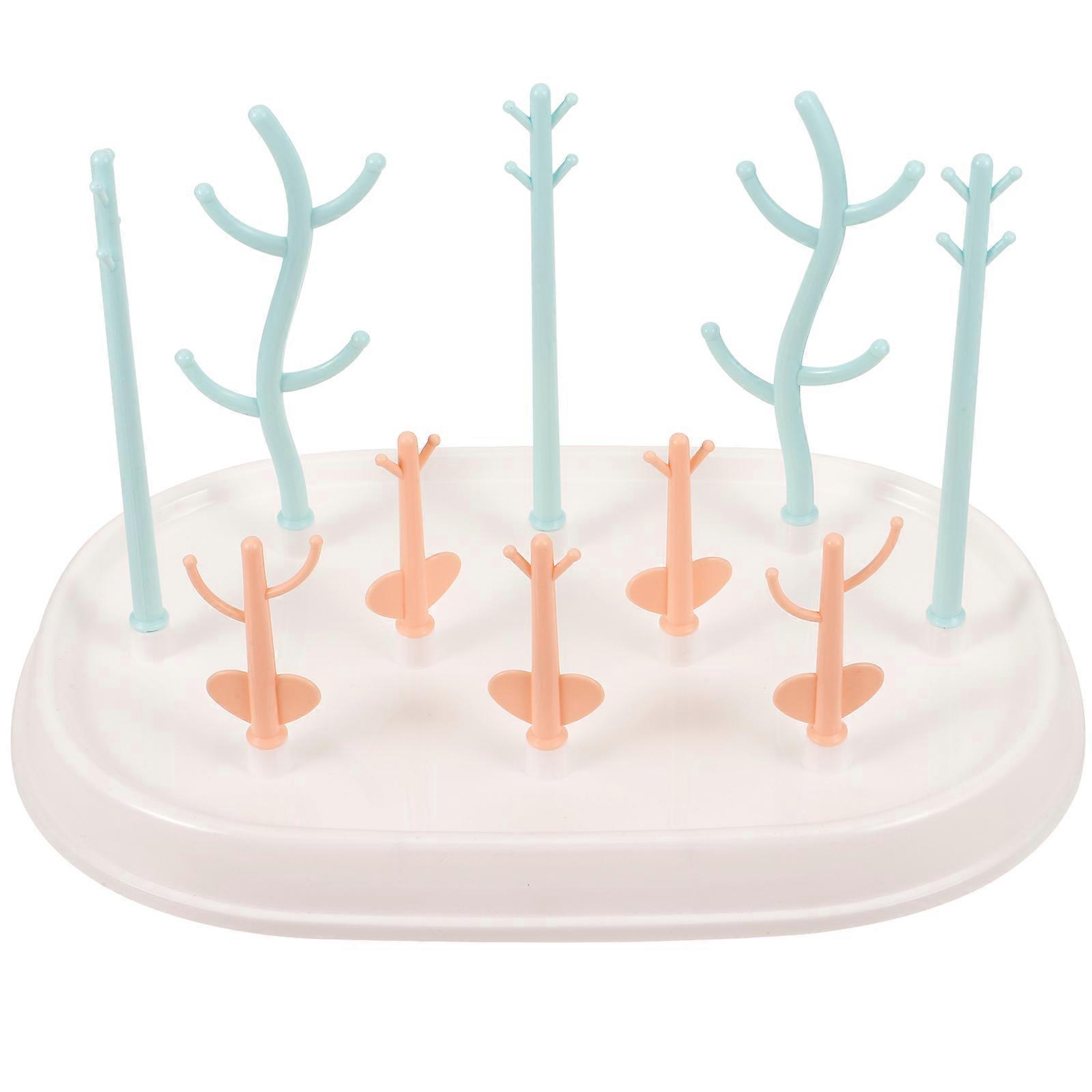 Baby Bottle Draining Holder Drying Rack with Storage Tray for Storage Use