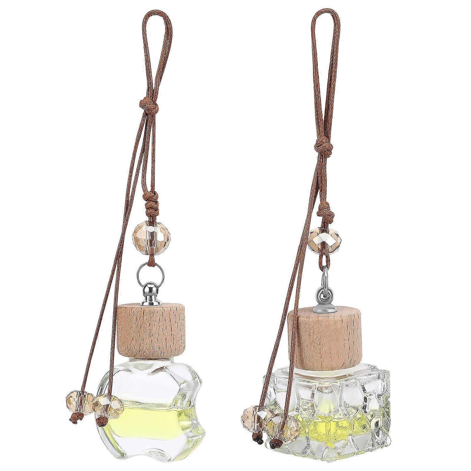 Car Diffuser Bottles Glass for Hanging Use 4Pcs Assorted