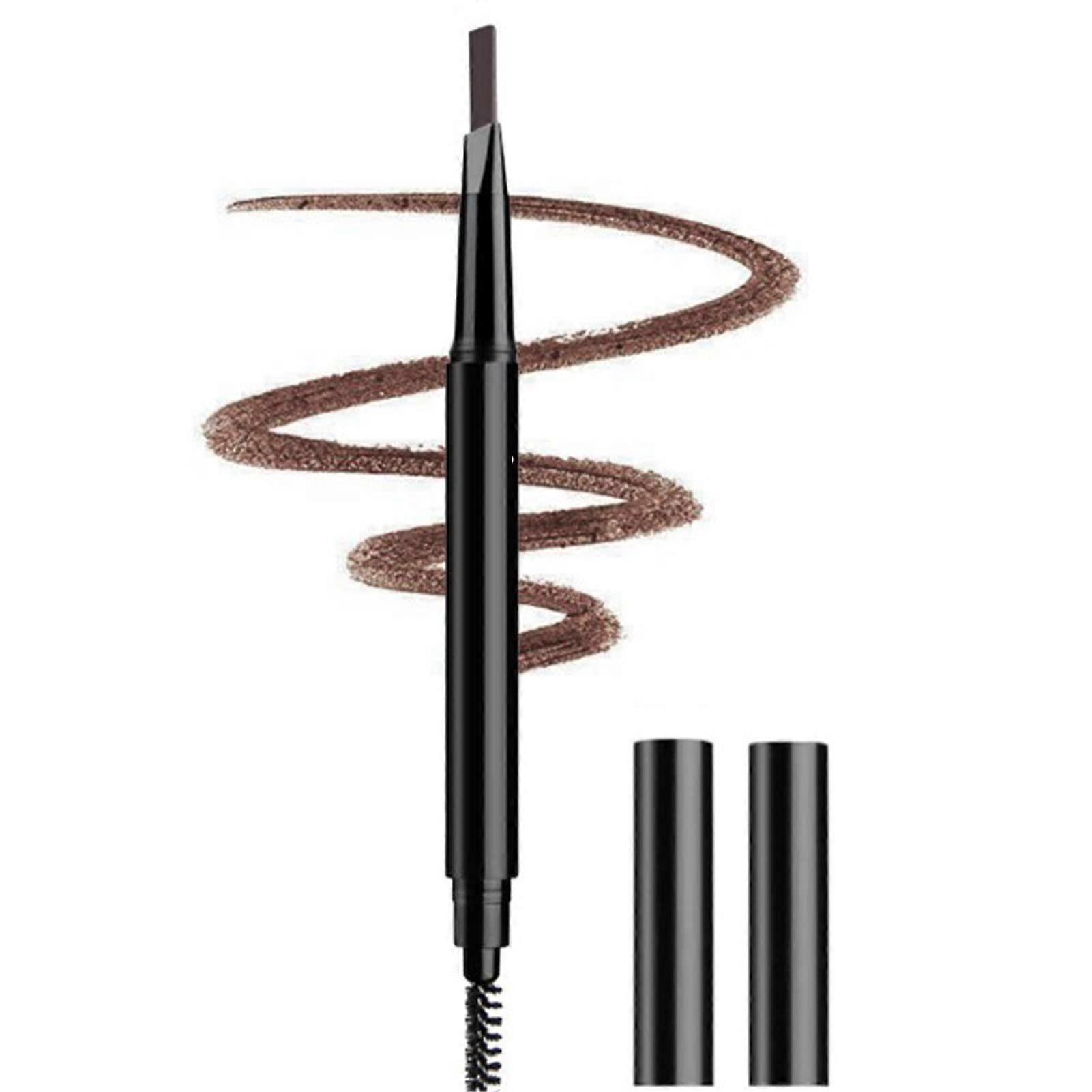 Retractable Eyebrow Pencil with Brush, Long Lasting Brow Definer for Precise Shaping, Medium Coffee