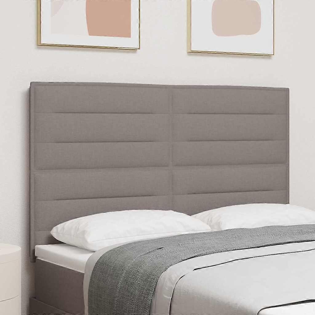 LED Kopfteil mit LED-Lichtleisten Taupe 160 cm Polyester