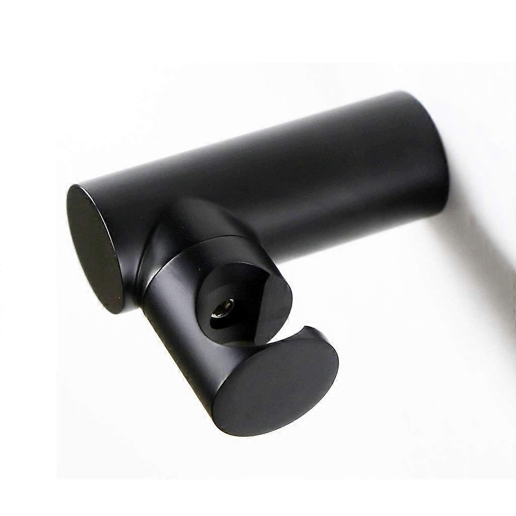 Adjustable Brass Shower Head Holder Black Wall Mounted Bracket for Bathroom Space Saving Use