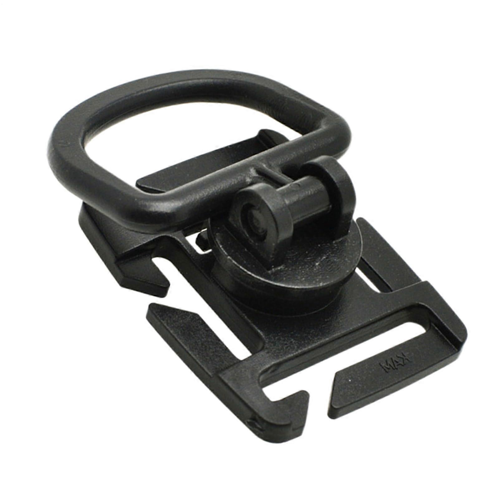 Hydration Pack Accessories with 360° Rotatable Hose Clamp and Quick Release DRing Clip Black Walnut