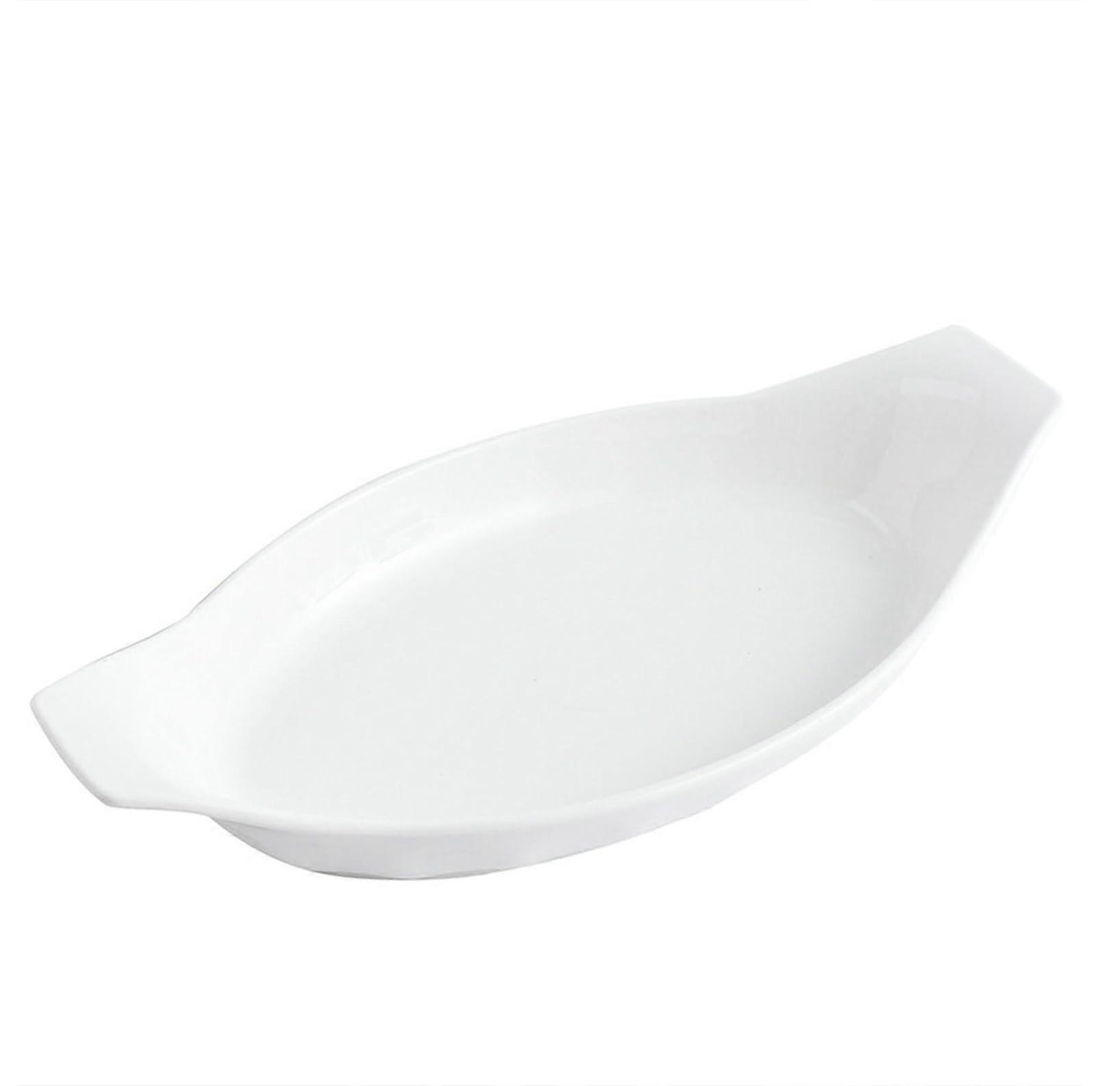 Ceramic Dinnerware Set Nordic Style 12.5 Inch Oval Serving Plate Microwave Dishwasher Safe