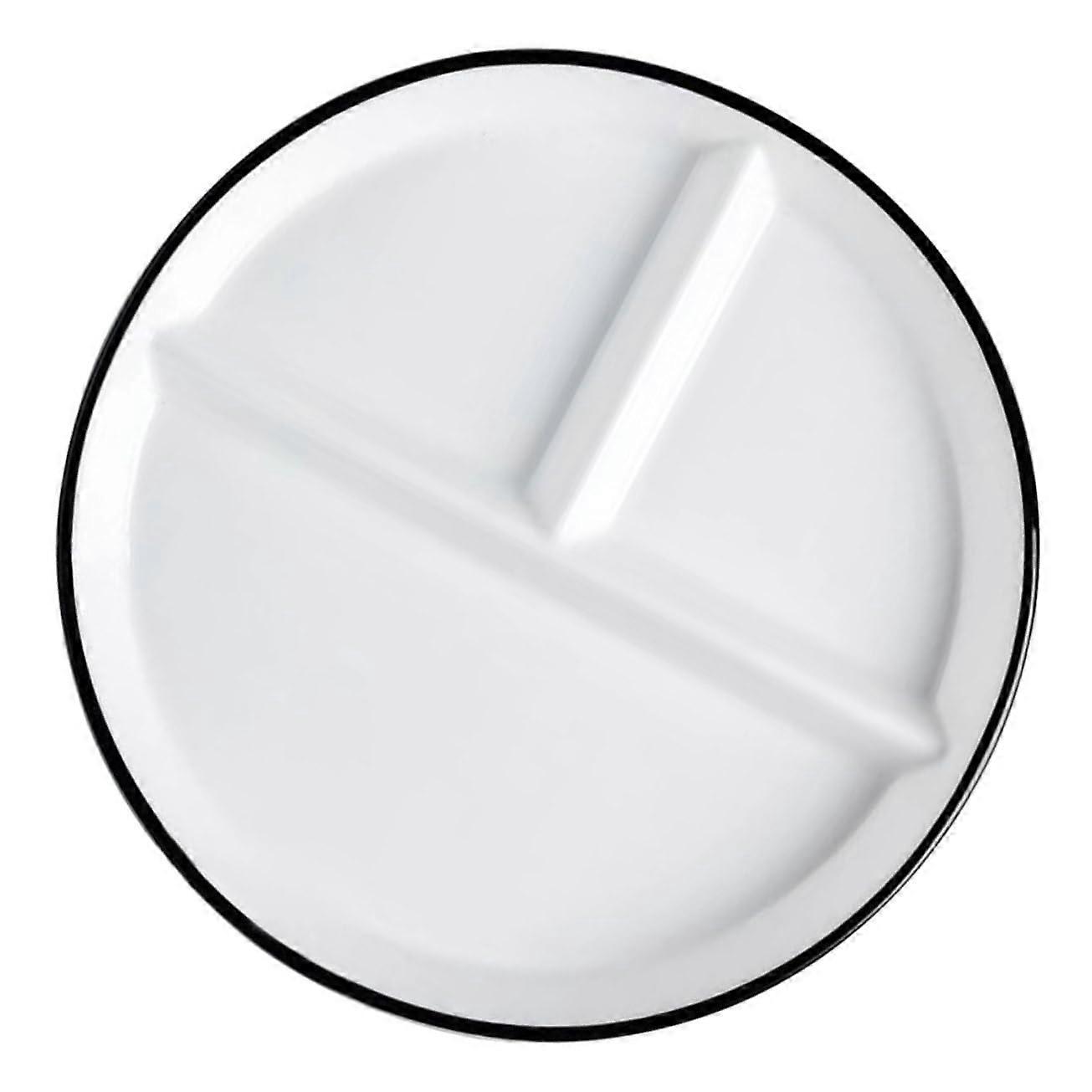 Ceramic Divided Plate with Portion Control Design for Healthy Meals and Elderly Dining Use