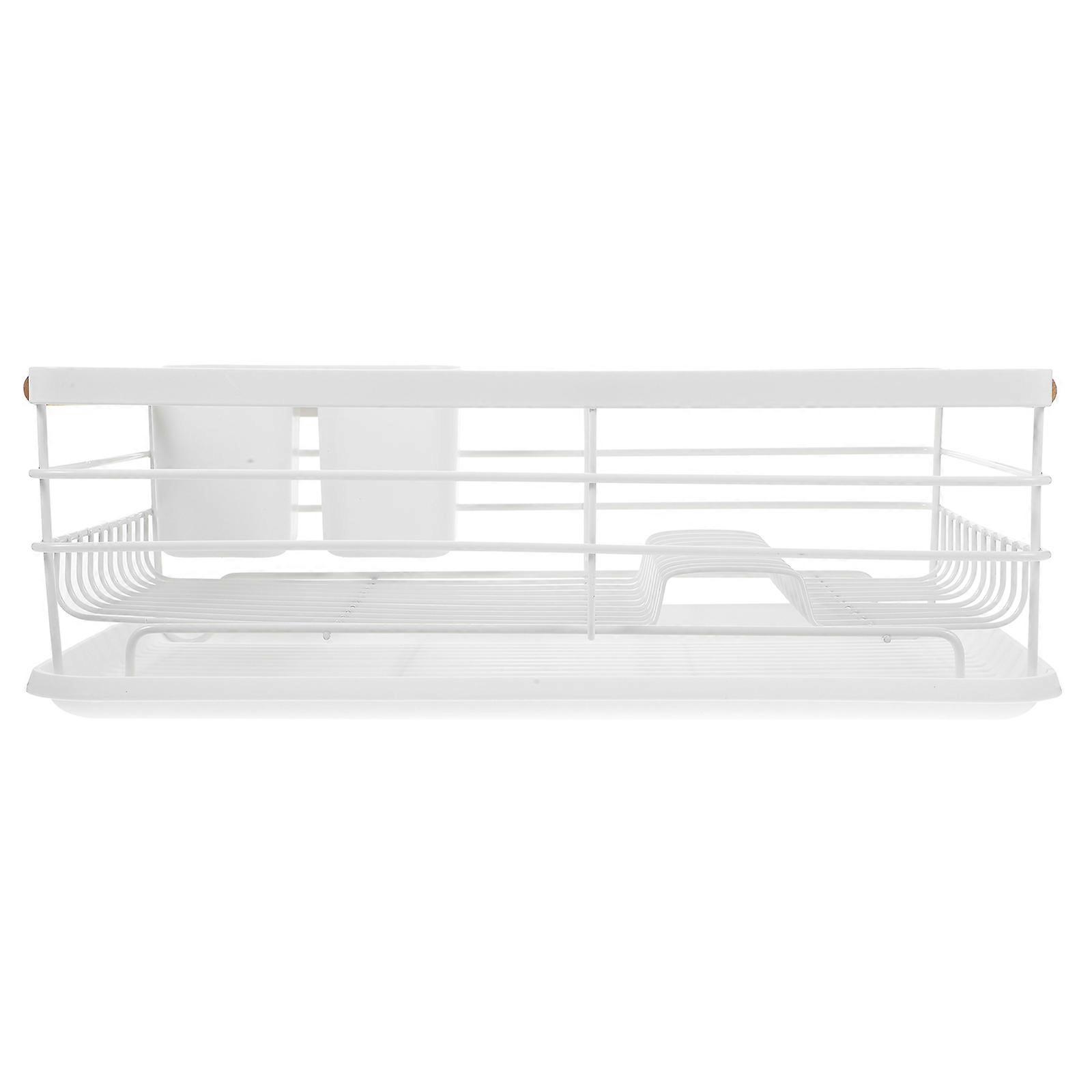Kitchen Countertop Dish Rack for Dish Draining with Cutlery Holder