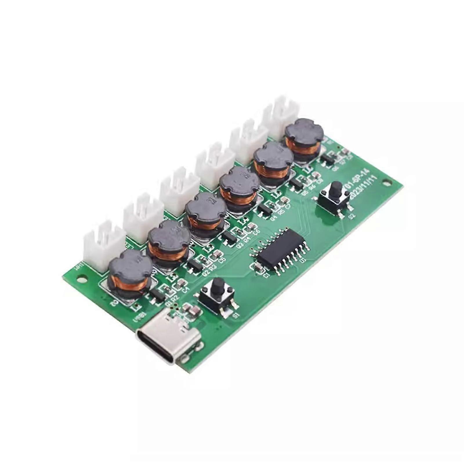 Humidifier Control Module with 6 Head Ultrasonic Mist Maker Board, Smart Low Noise Energy Saving Design