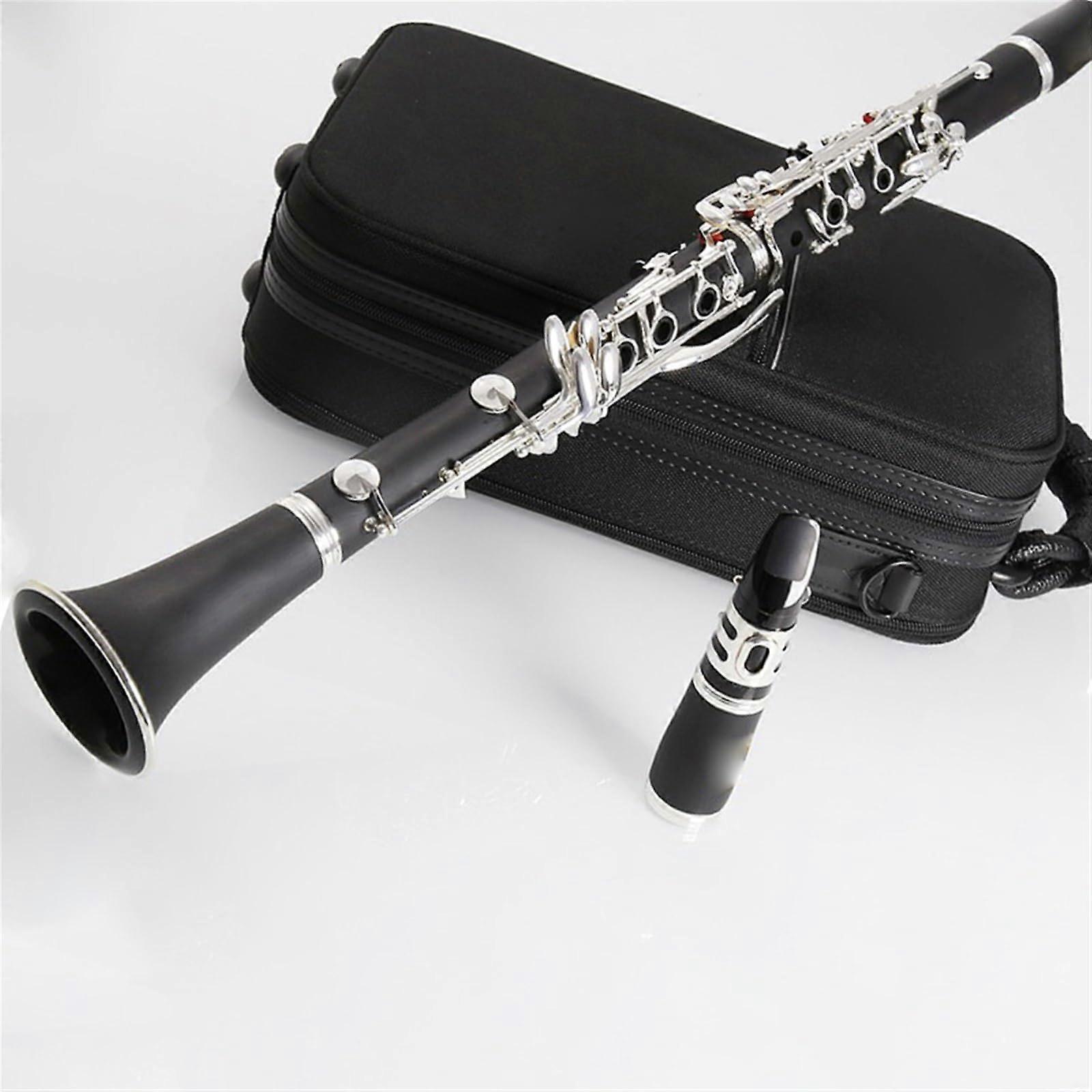 Beginner Bb Clarinet for Students 17Key B Flat Clarinet with Case Clear Rich Tone Durable Craftsmanship