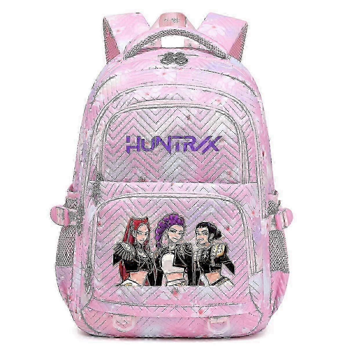 Kpop Demon Hunters Print Backpack Students Schoolbag _a