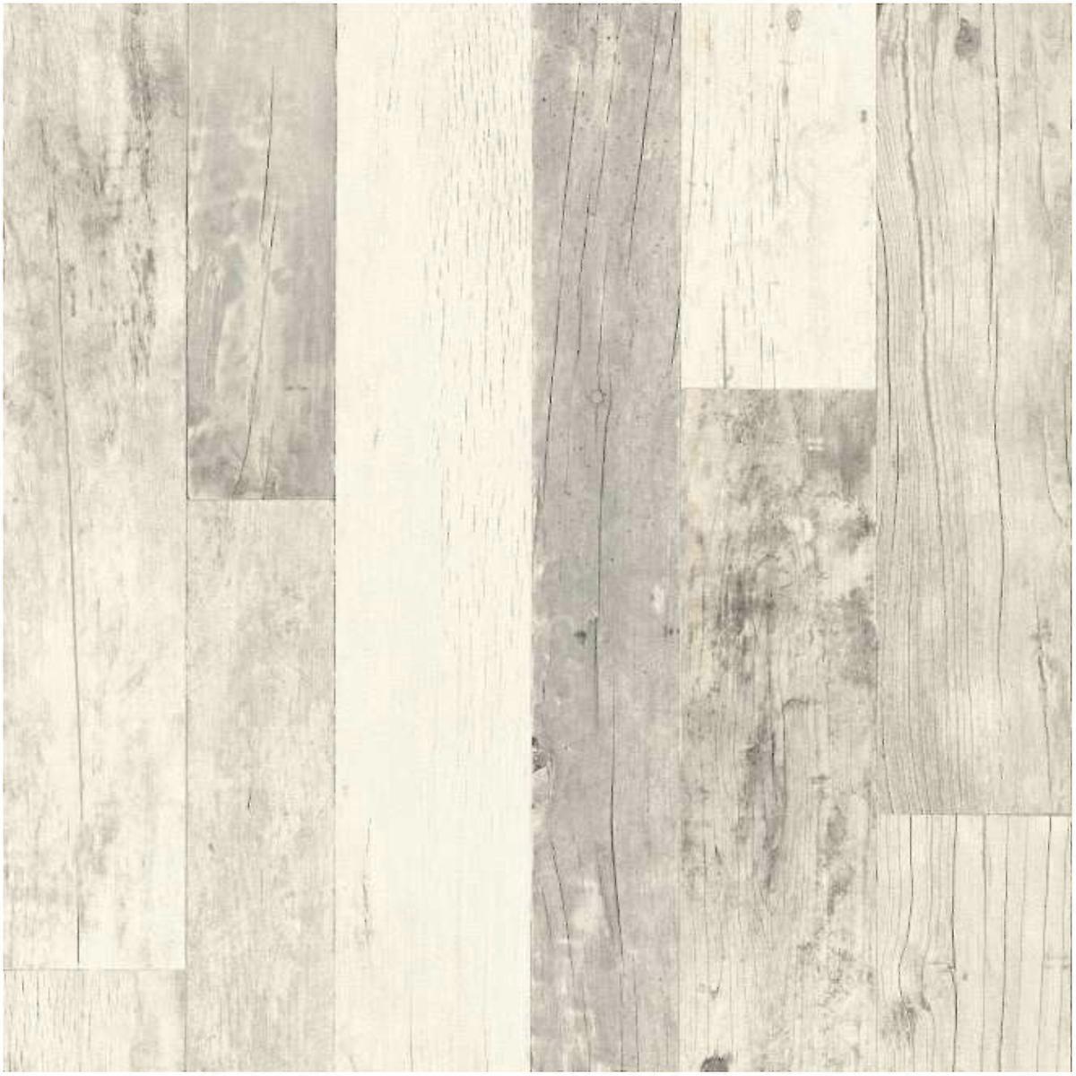 Grey Washed Wooden Wallpaper