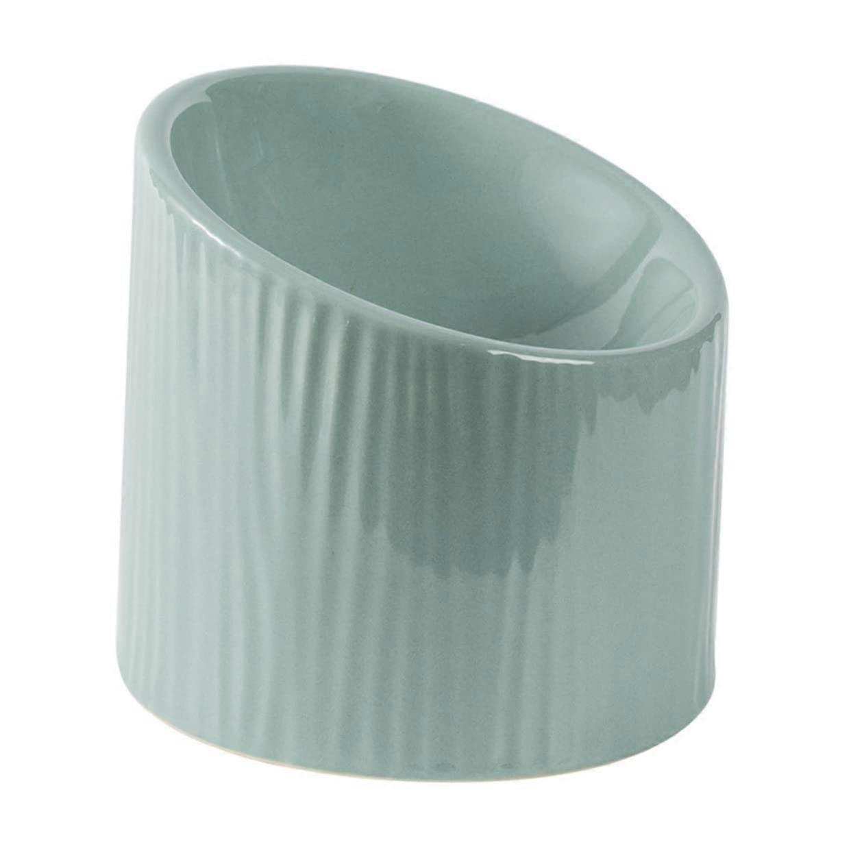 Elevated Cat Bowl with Stable Raised Design, Durable Ceramic Pet Feeder, 170ml Easy Clean Dish