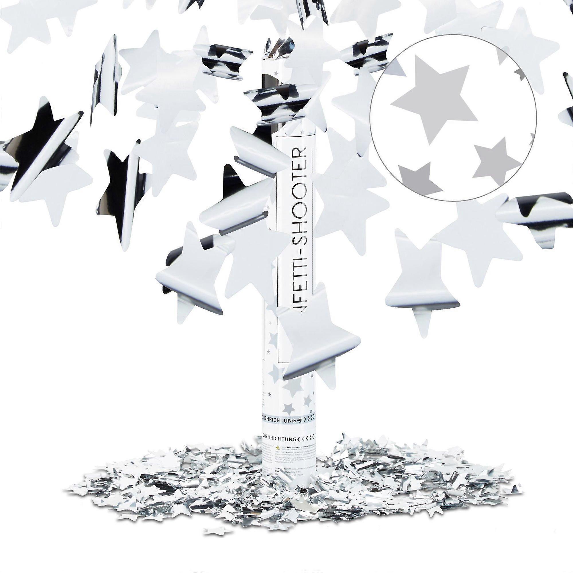 Confetti Cannon Silver Stars