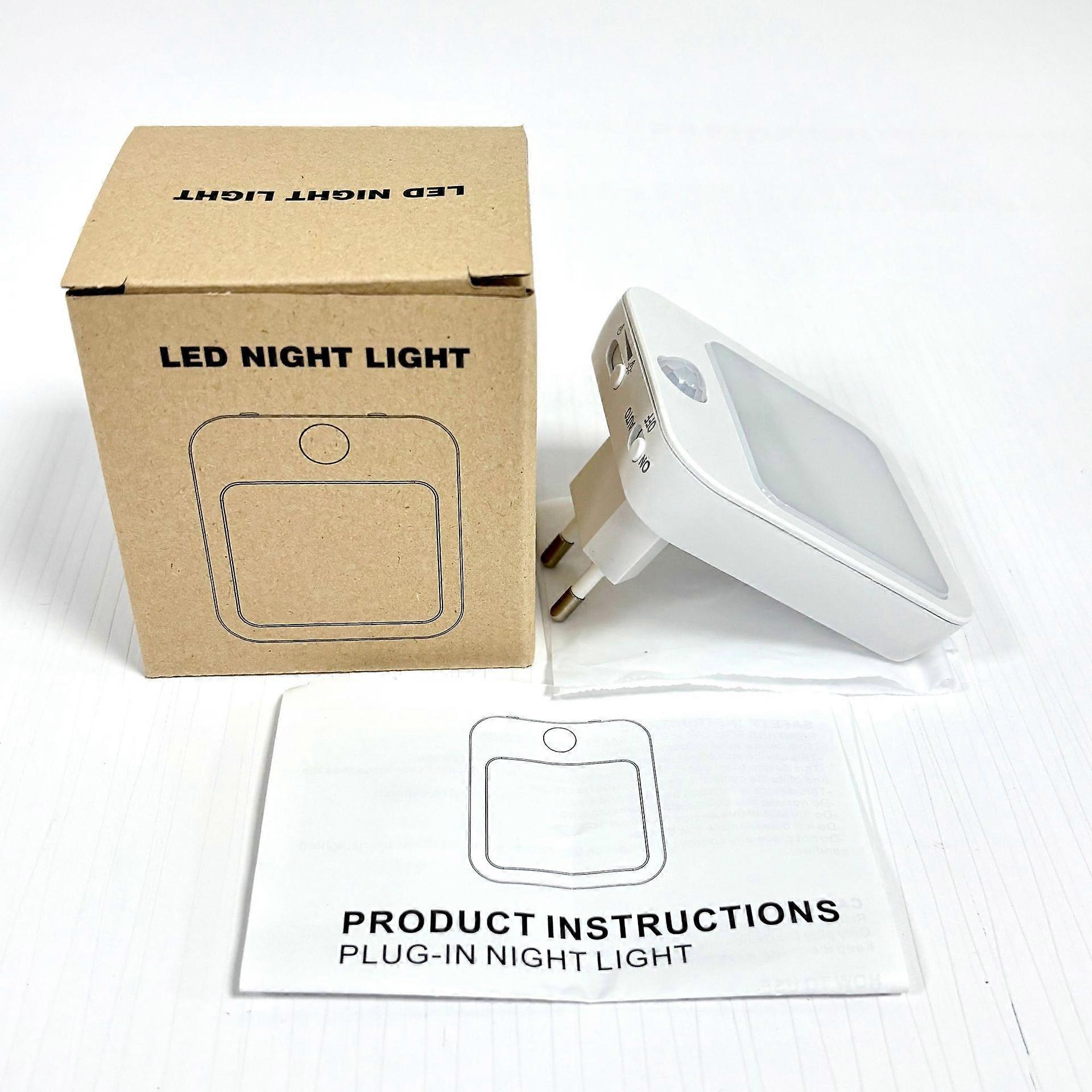 LED Plug In Nightlight With Stepless Dimming Sensor Light AC100-240V US Plug