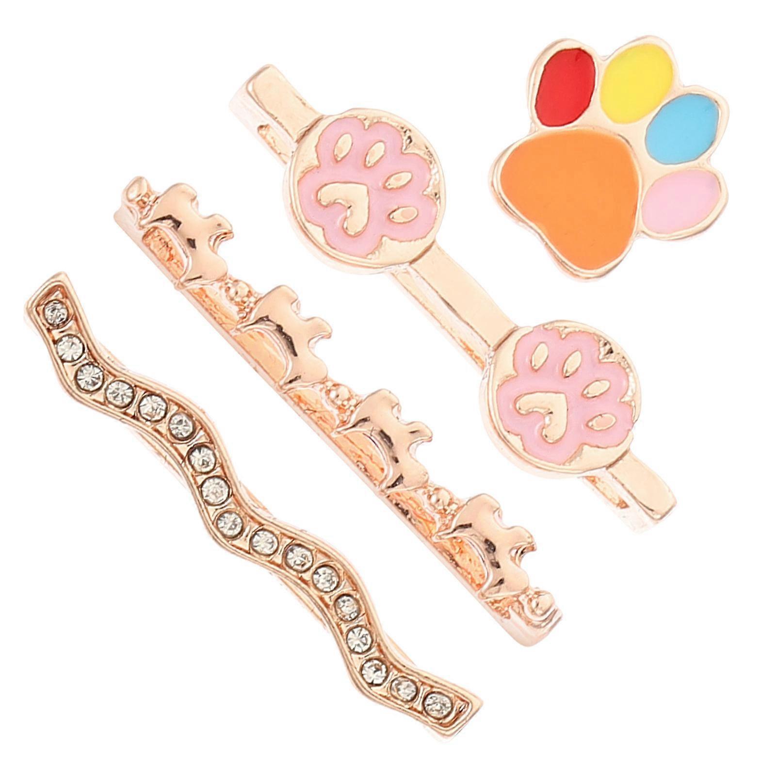 Watch Strap Charm Diamond for 4Pcs Smartwatch Band Ring Loop Decoration