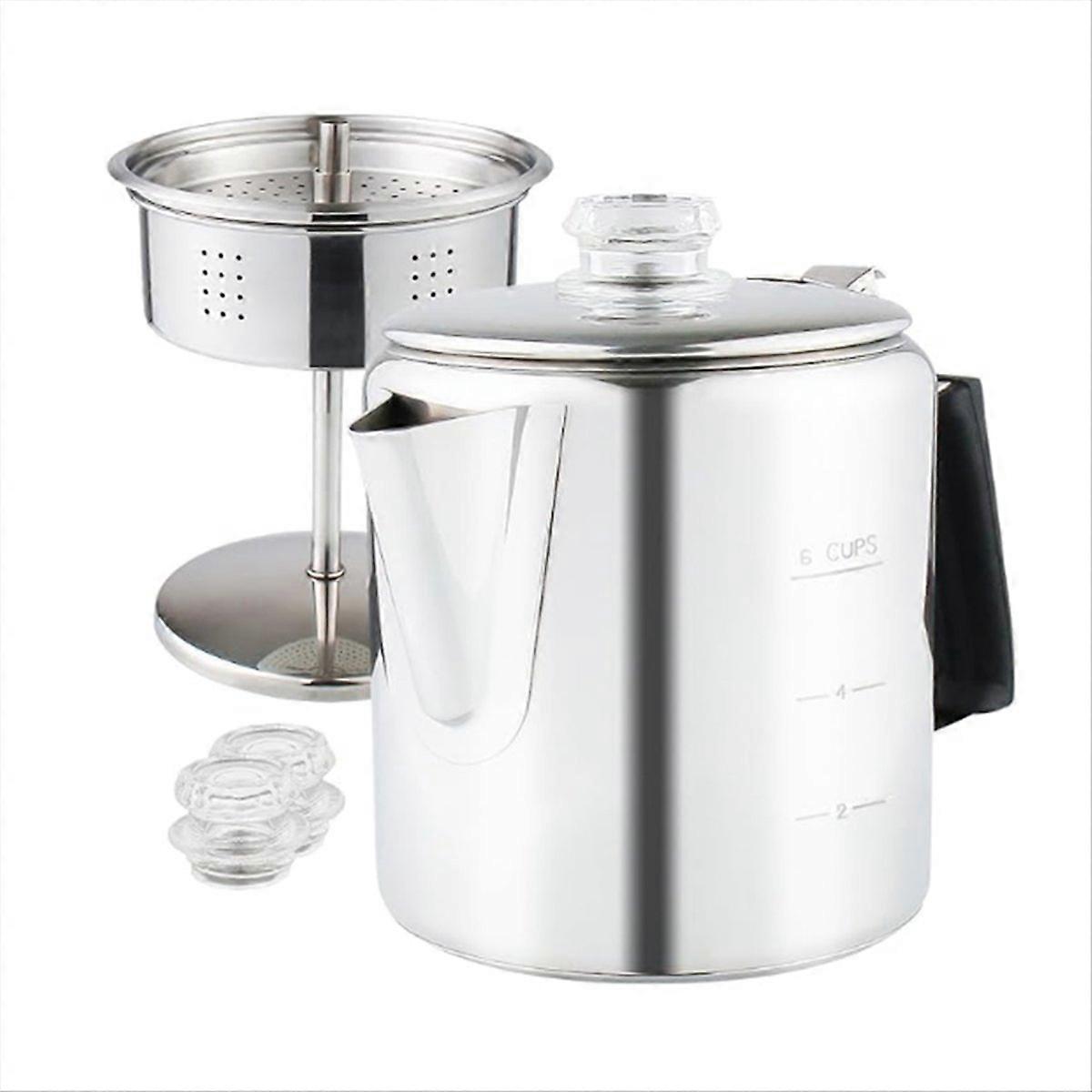 Multi Use Percolator Coffee Pot with Heat Glass Knob