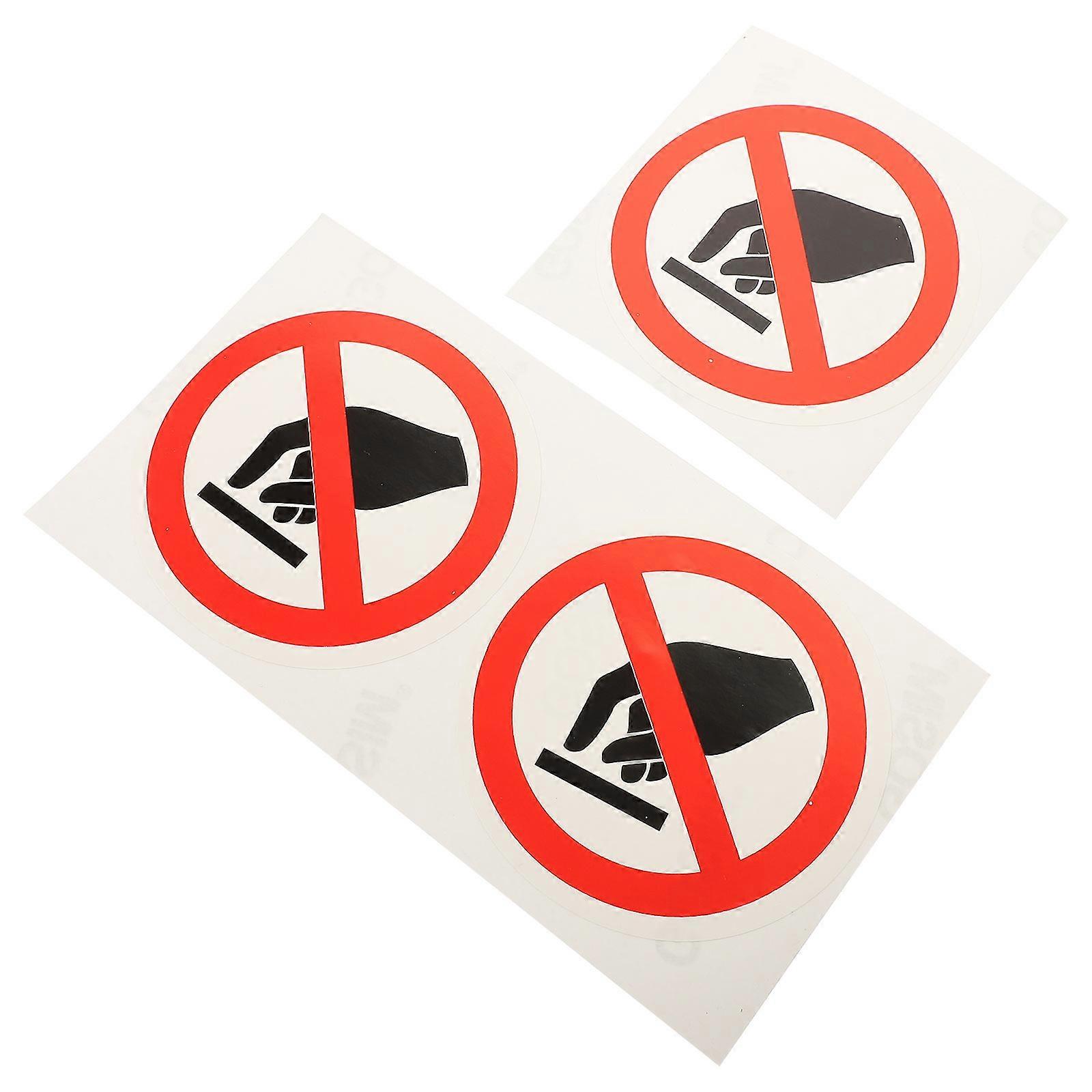 Safety Warning Stickers Do Not Touch Signs for Machines 3Pcs
