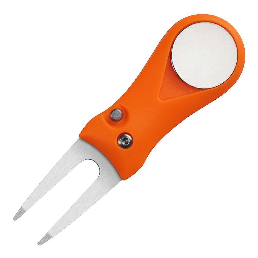 Stainless Steel Divot Tool for Golf with Folding Fork