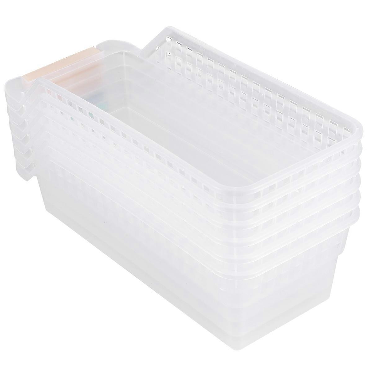 Plastic Storage Basket Storage Boxes for Kitchen 6Pcs Holder