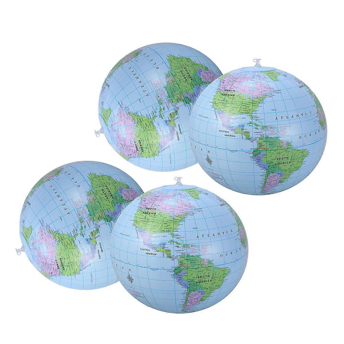 PVC Inflatable Balls Globe Map Design for Beach Fun and Learning 8Pcs
