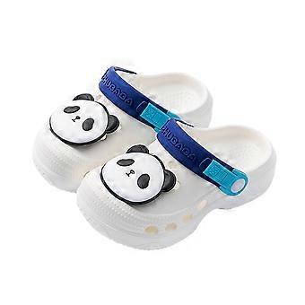 Cute Girls' Summer Sandals, Closed Toe, Soft Sole, Water Shoes for Pool/Beach/Indoor – White, 3.5–4 Years, Compatible with Kids’ Feet
