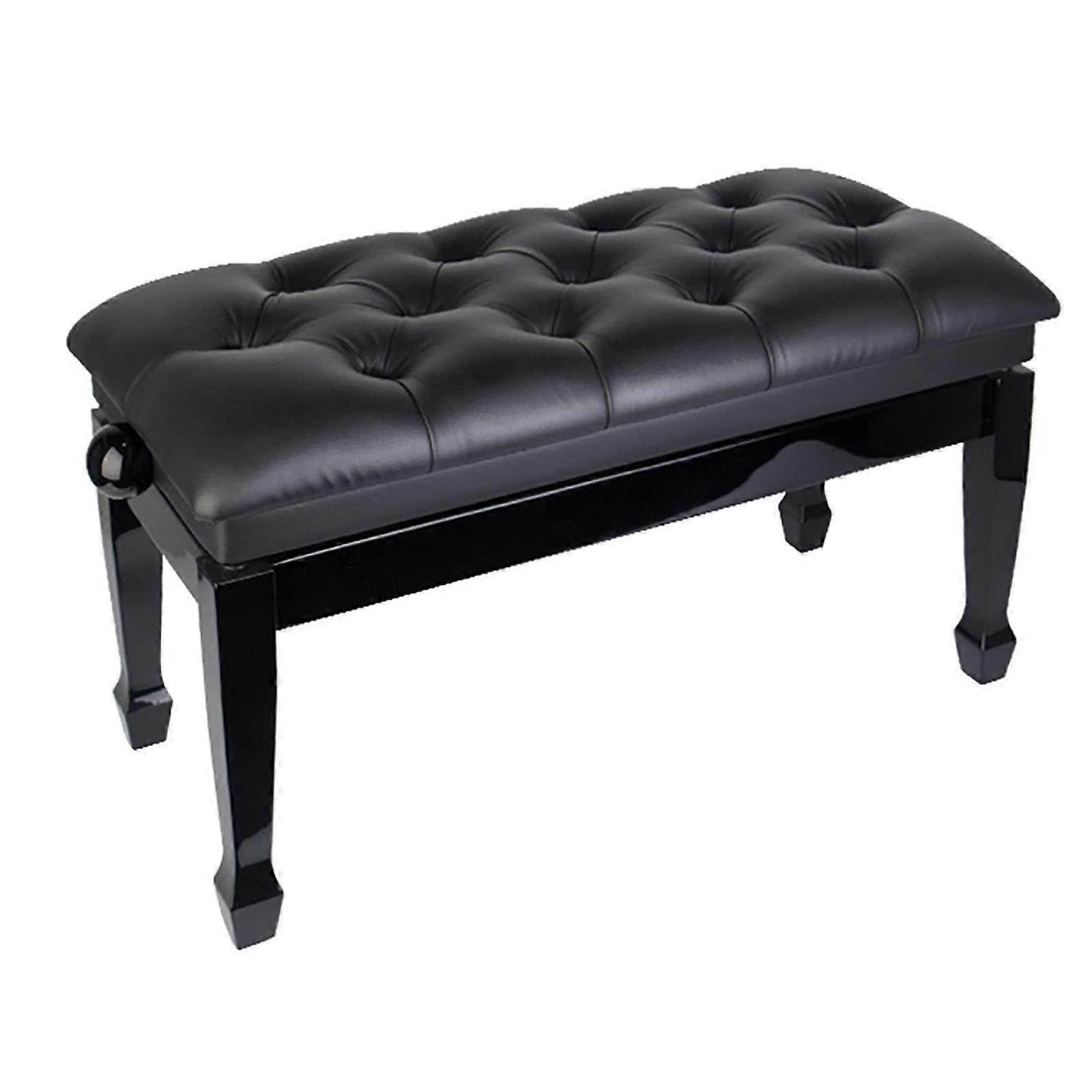 Adjustable Piano Bench Solid Wood Duet Seat Height Adjustable Ergonomic Design Comfortable Padding