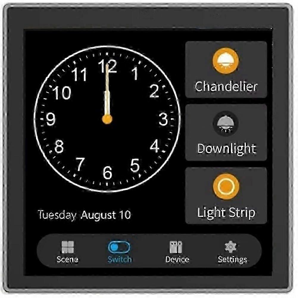 Tuya T3E Panel Switch Touch Screen Panel EU Smart Control Panel Switch Zigbee Smart Home Wall Push Light Switch,Black CS fast