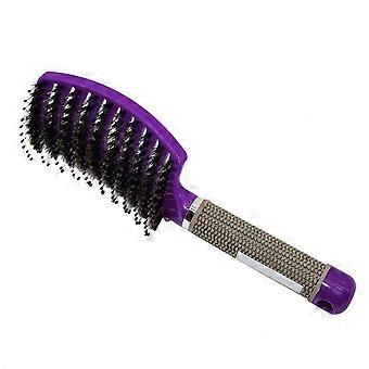 Escova massageadora para couro cabeludo compatível com cabelos molhados e cacheados, pente modelador de cabelo ideal para mulheres e meninas, ferramenta de estilização para uso doméstico e profissional em salões de cabeleireiro.