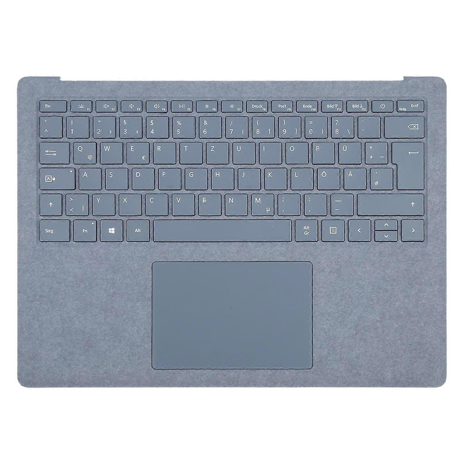 For Microsoft Surface Laptop 4 13.5 inch UK German Keyboard with C Shell / Touchpad (Blue)