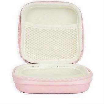 1 Bolsa para fone de ouvido Bluetooth, estojo protetor para cabo de dados e carregador, caixa de armazenamento em EVA, tamanho aproximado de 11 x 11 x 4,5 cm