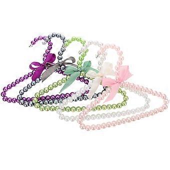 Perchas para ropa de mascotas con diseño creativo de perlas, 5 unidades.