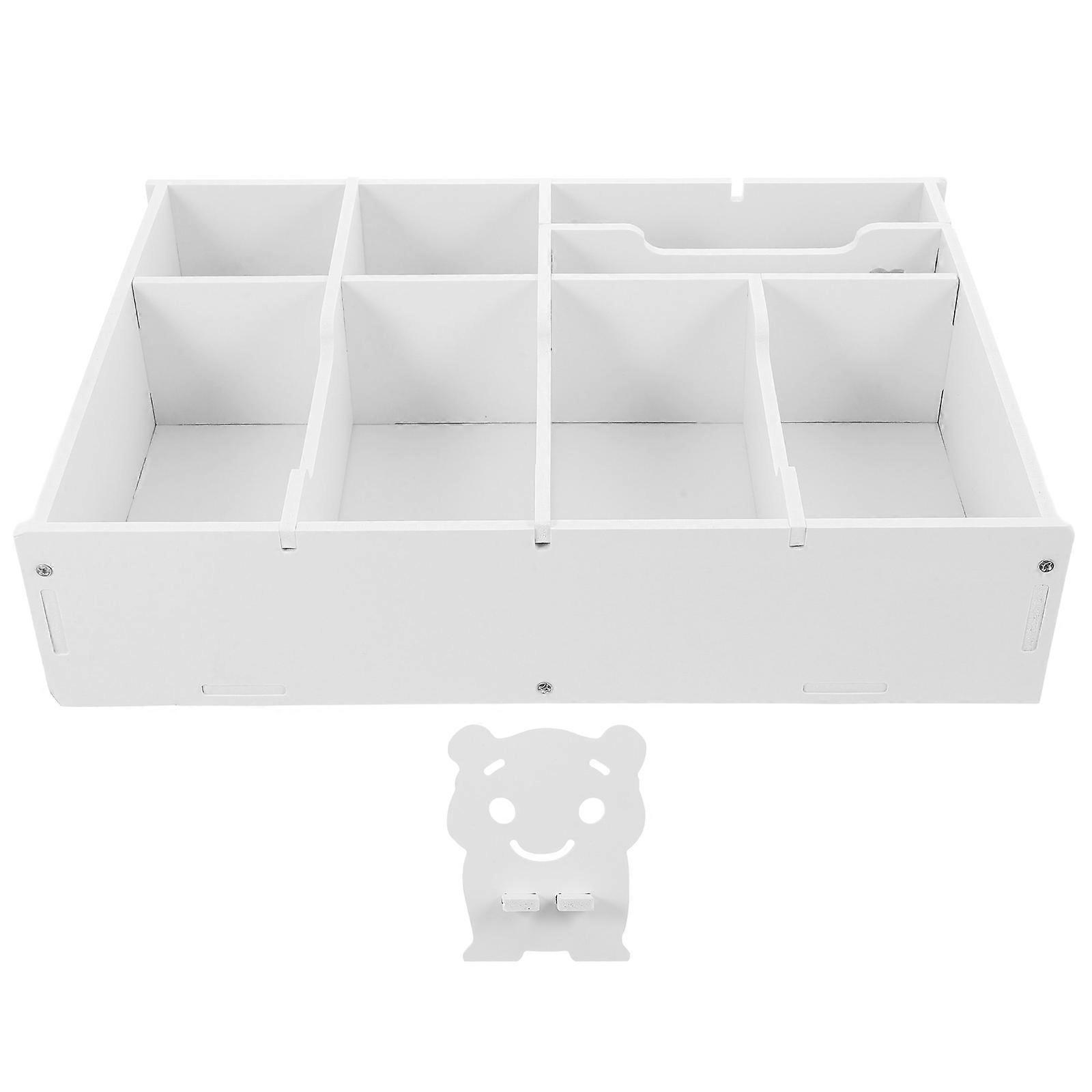 Storage Box Simple Desktop Organizer with Compartments for Desk