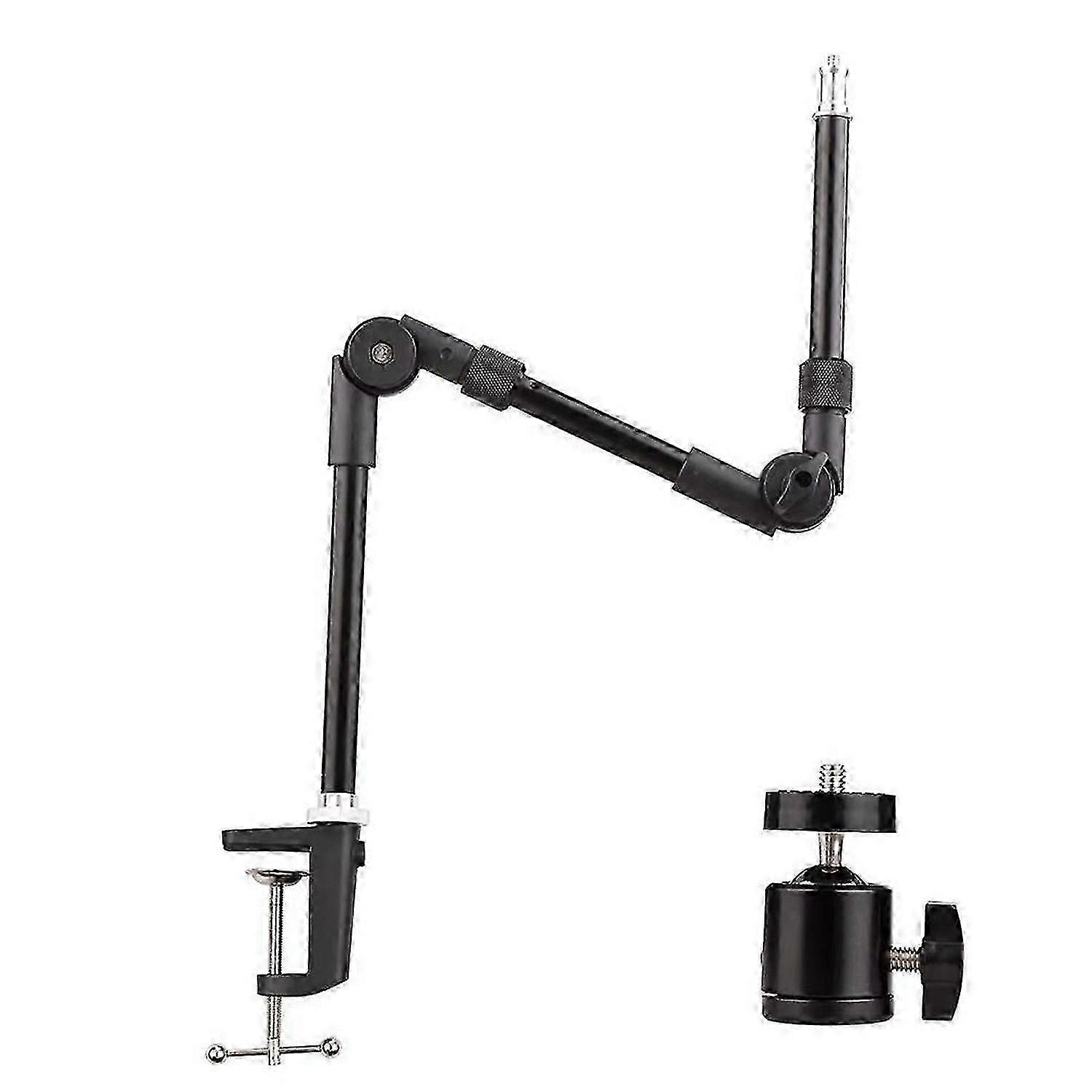 1/4 ST-01 Bracket Flexible Foldable Desk Mount Stand Ballhead Adapter