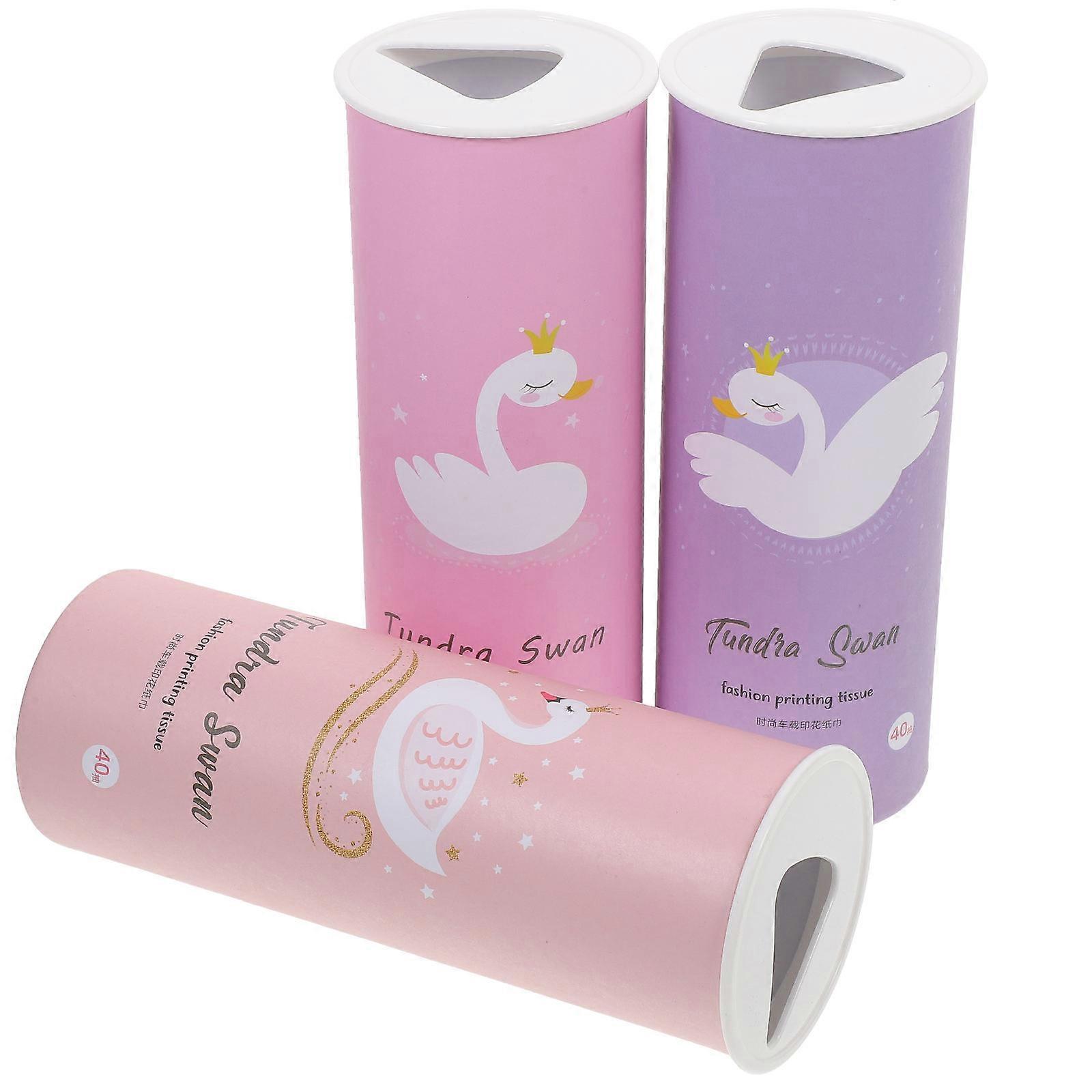 Car Tissue Cylinder Box for Multipurpose Use 3Pcs Set