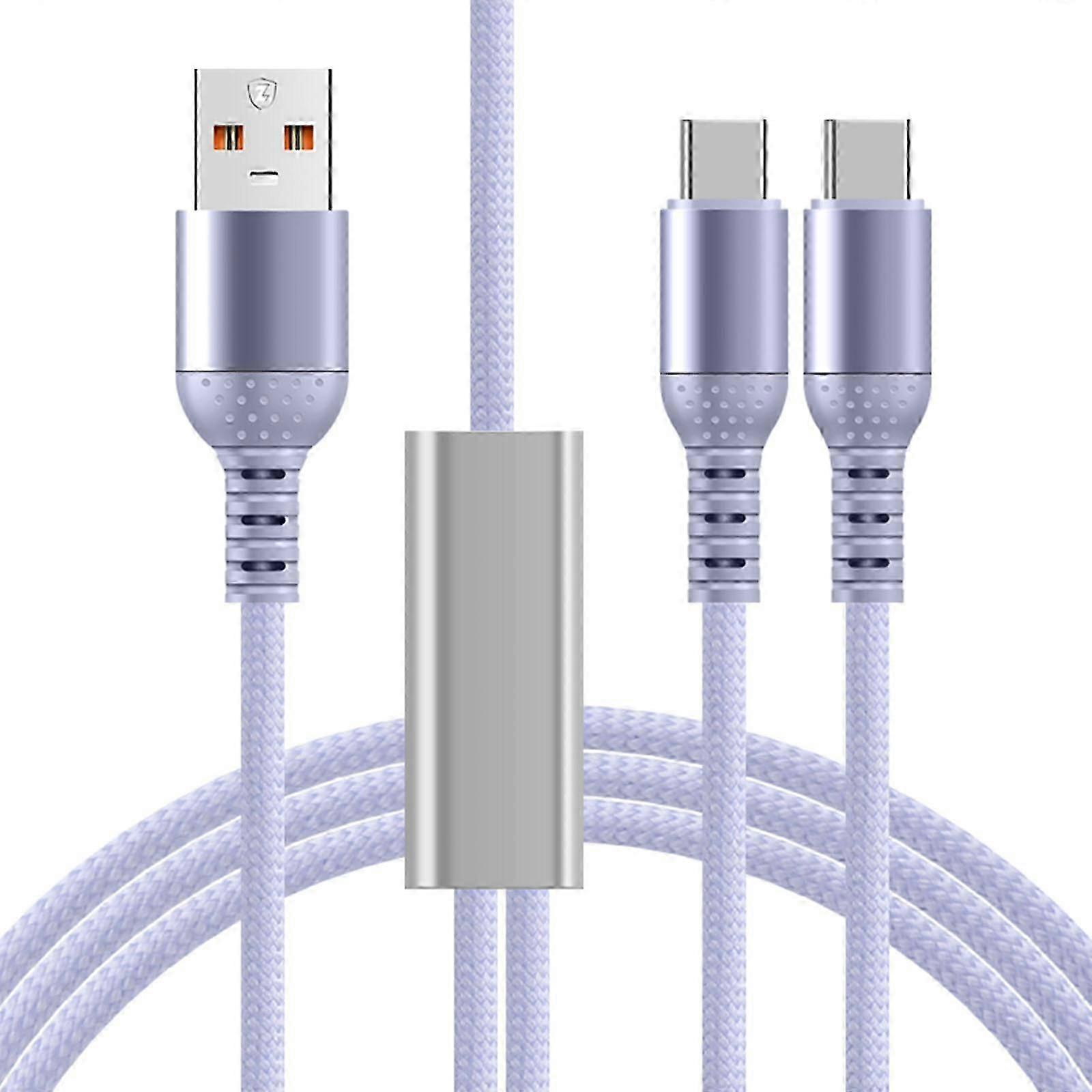 Flexible Charging Cable Simultaneous Charging Cable Double Charging Cable Super Fast Charging Cable for Two Devices