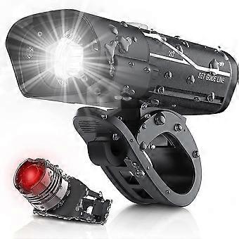 1000 Lumen Usb oplaadbare fiets licht set, 3 led fiets koplamp