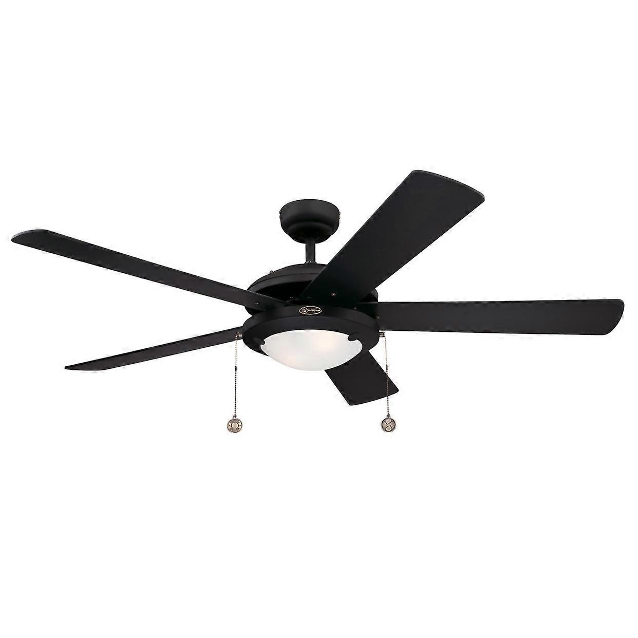 Ceiling Fan Comet Black with Light 132cm / 52"