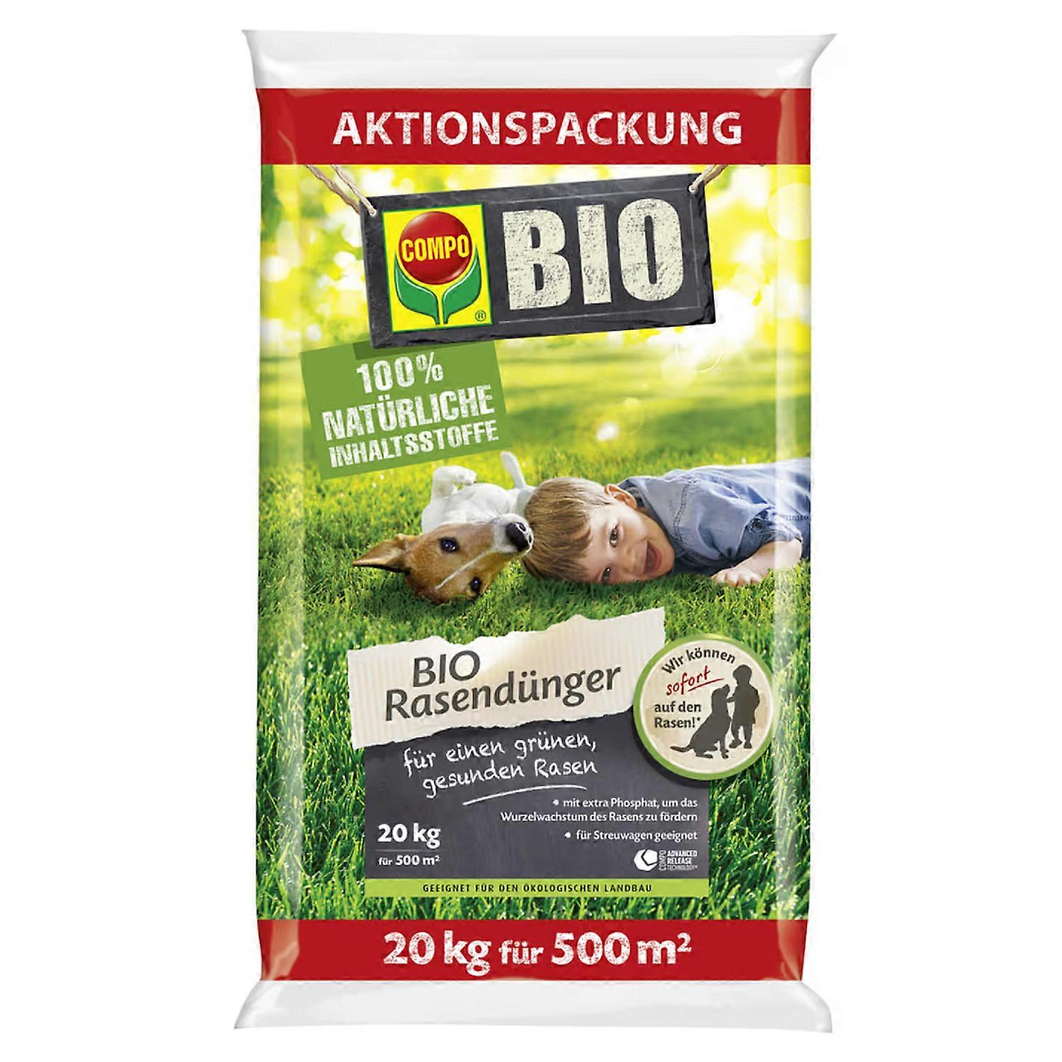 COMPO BIO Rasendünger Aktion, 20 kg