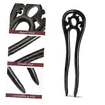 Handmade Carved Ebony Sandalwood Hair Forks, Retro Hair Sticks, French Chopsticks Updo Chignon Clips, Claws Barrettes