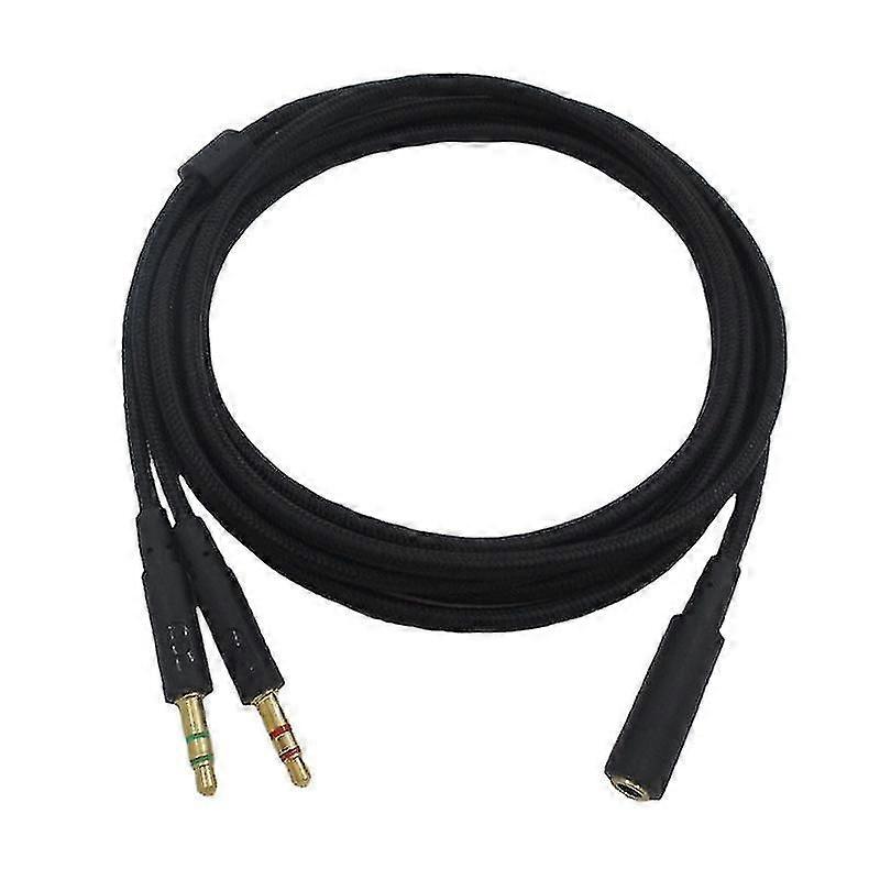 3.5mm Universal 2 in 1 Gaming Headset Audio- Extend Cable For Hyperx Cloud Ii/alpha-/cloud Flight/c