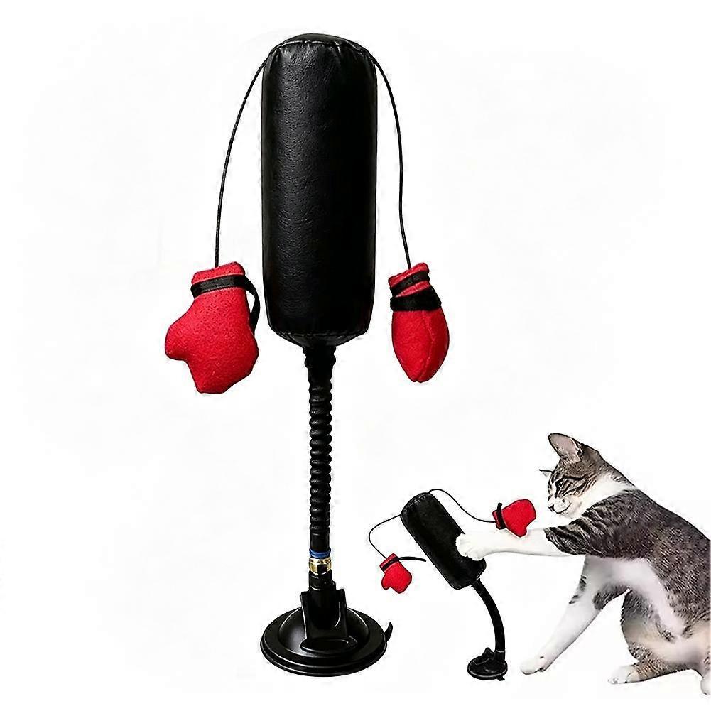 Cat Punching Bag Toy - Interactive PlaySuction Cup BaseSpringback Design