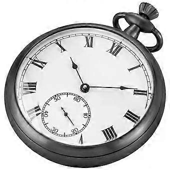 Schwarze, wasserdichte Taschenuhr aus Edelstahl mit mechanischem Uhrwerk, antike Vintage-Luxusuhr mit Kette und Box